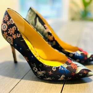 Floral Tapestry Covered Pumps by Sam Edelman